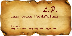 Lazarovics Pelágiusz névjegykártya